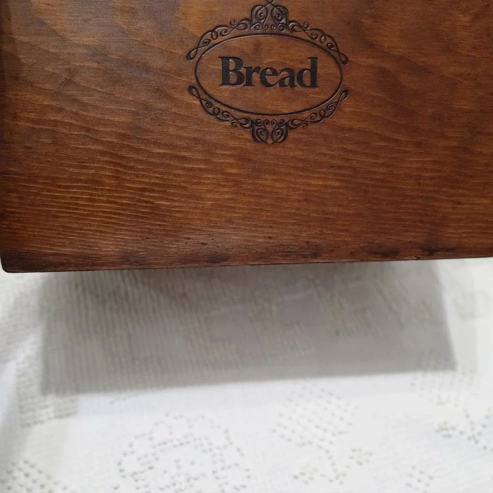 Vintage Double Sided Bread Box Removable Lid Goose Decal Original